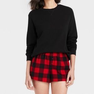 NEW Target Wondershop Women’s Plaid 3pc Pajama Set and Bag